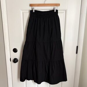 Quince Classic Black Maxi Skirt